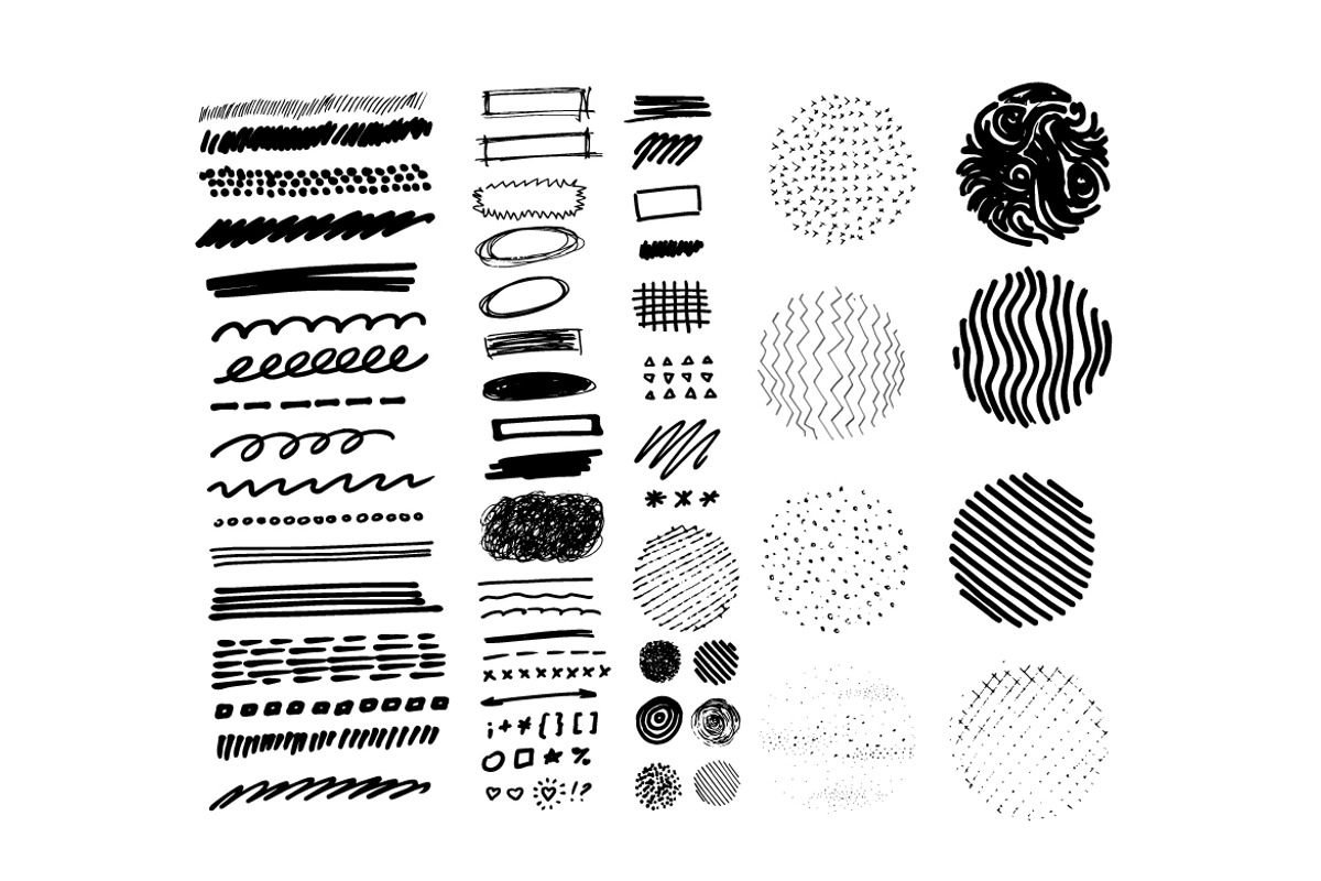 Hand drawn brushes, a Texture Illustration by PureSolution (Photo 3 of 3)