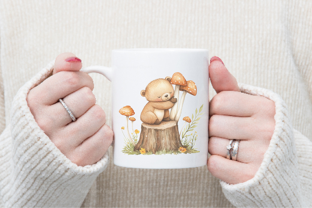 Cute Woodland Animal Clipart, an Illustration by Watercolor design (Photo 5 of 9)