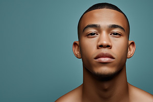 Confident young man with clear skin, a Person Photo by MistyDay
