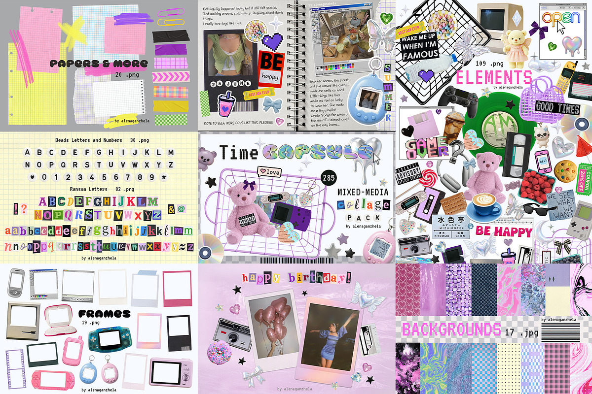 COLLAGE BUNDLE Mixed-Media Scrapbook, an Object Graphic by alenaganzhela (Photo 4 of 11)