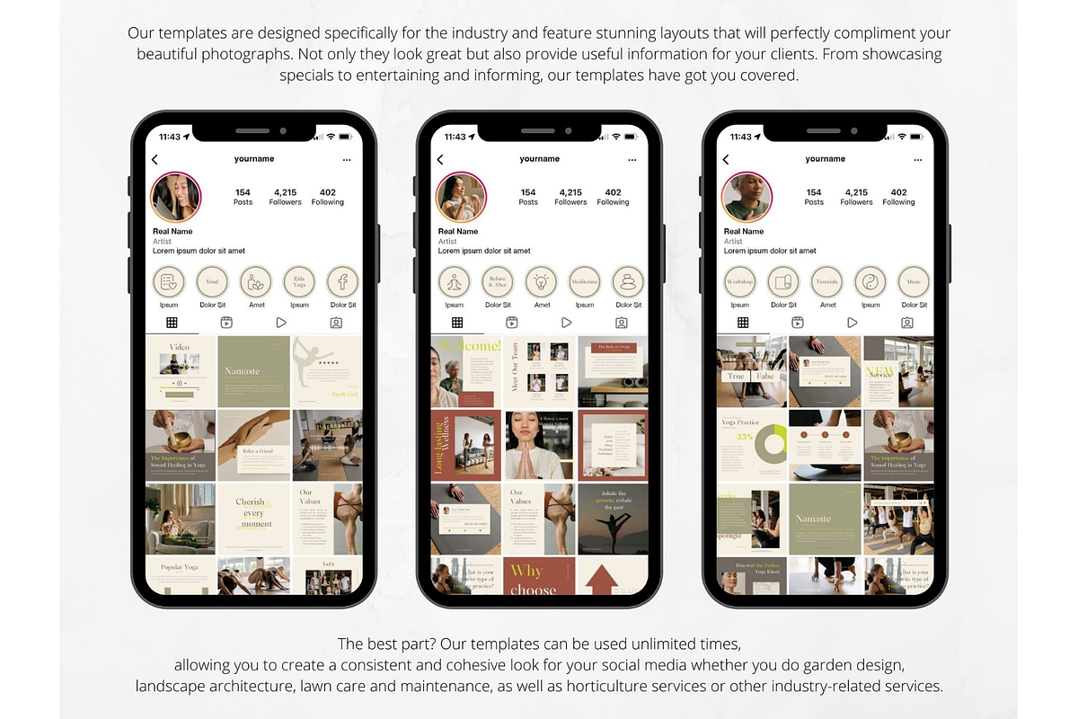 300 Yoga Social Media BUNDLE, a Social Media Template by PatternLab. (Photo 7 of 10)