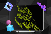PRO3d Lettering Brushes For Procreat, a Brush Add-On by Torus1 (Thumbnail 6 of 7)
