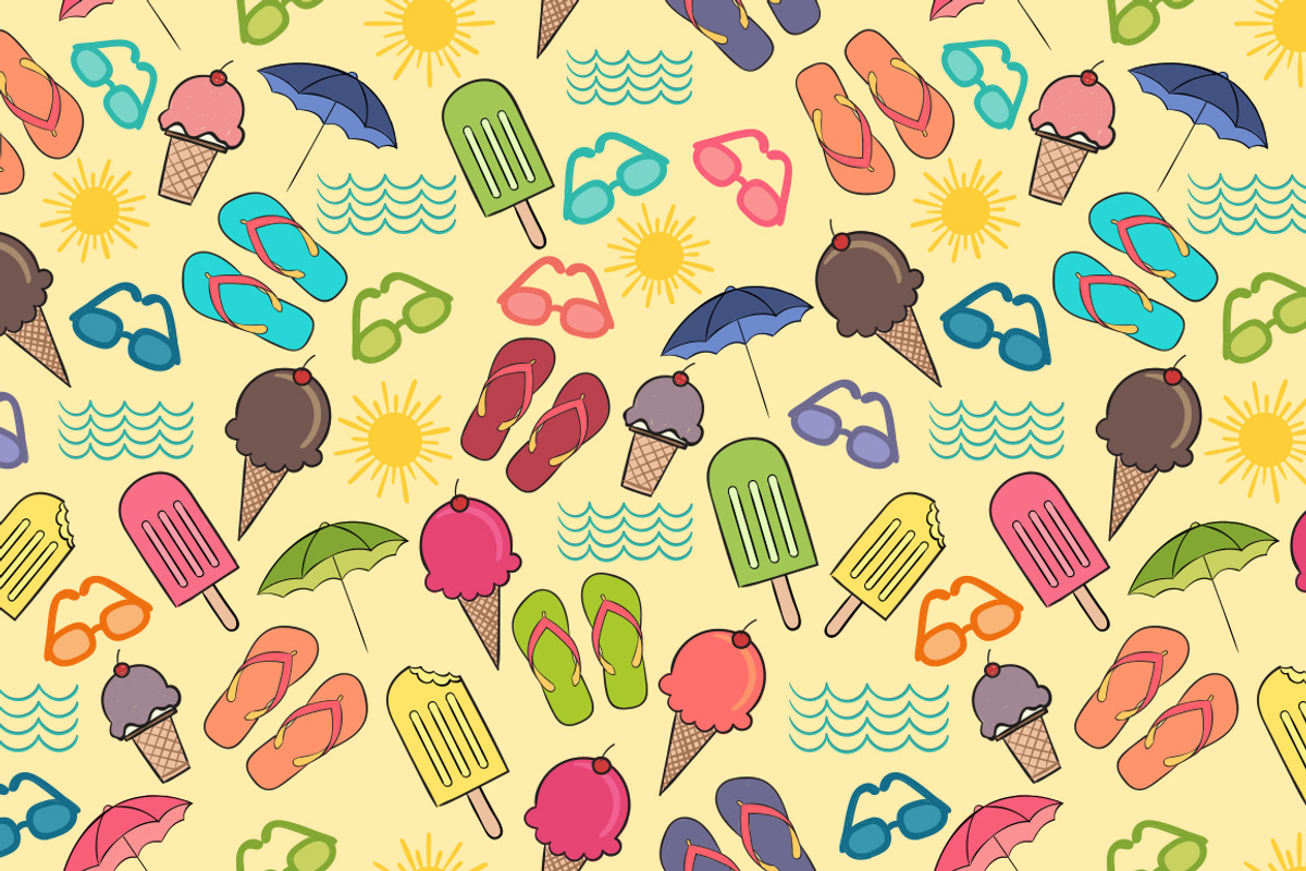 Seamless Summer Patterns Vector, a Pattern Graphic by wowpatterns (Photo 3 of 5)