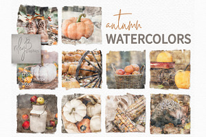 Autumn Watercolors PNGs