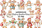 Christmas Gingerbread Nurse Clipart, an Illustration by CraftArtStudio (Thumbnail 1 of 6)