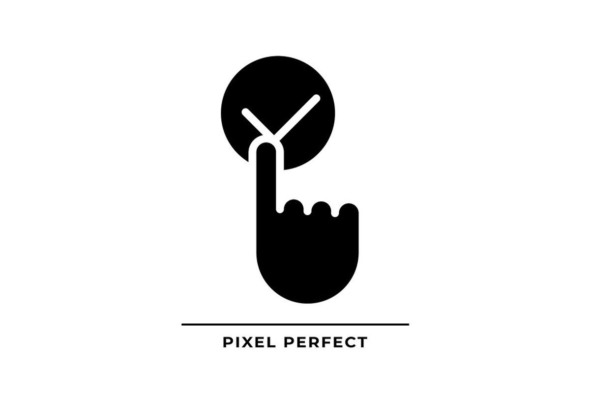Click accept button black glyph icon, an Icon by IMG Visuals