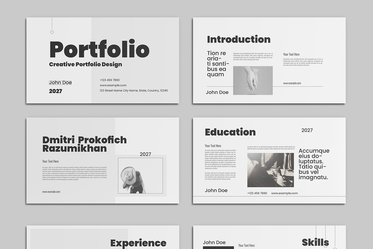 Portfolio Presentation Design, a Presentation Template by ClickPaint_Studio (Photo 1 of 6)