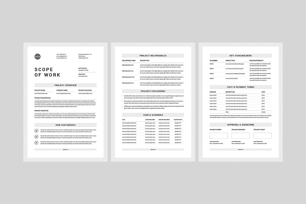 Scope Of Work | MS Word & Indesign, a Stationery Template by Leaflove (Photo 2 of 6)