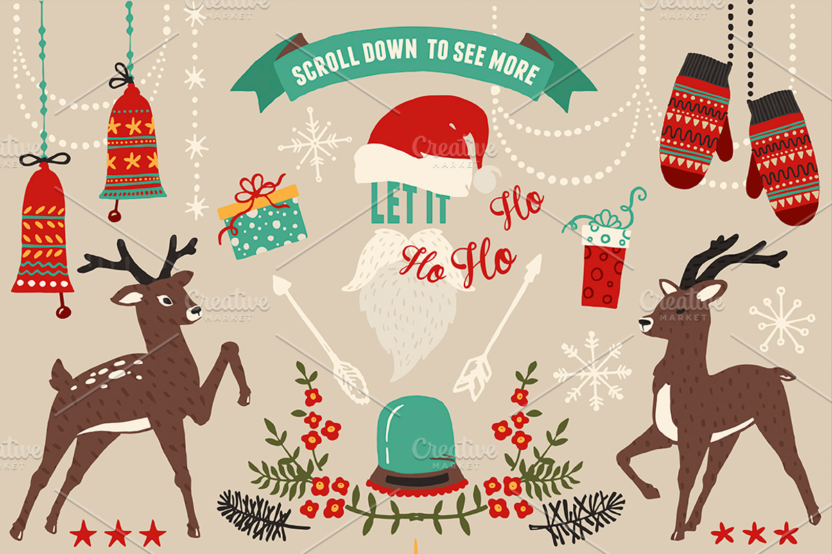 140 Christmas Elements, an Illustration by Stella's Graphic Supply (Photo 2 of 4)