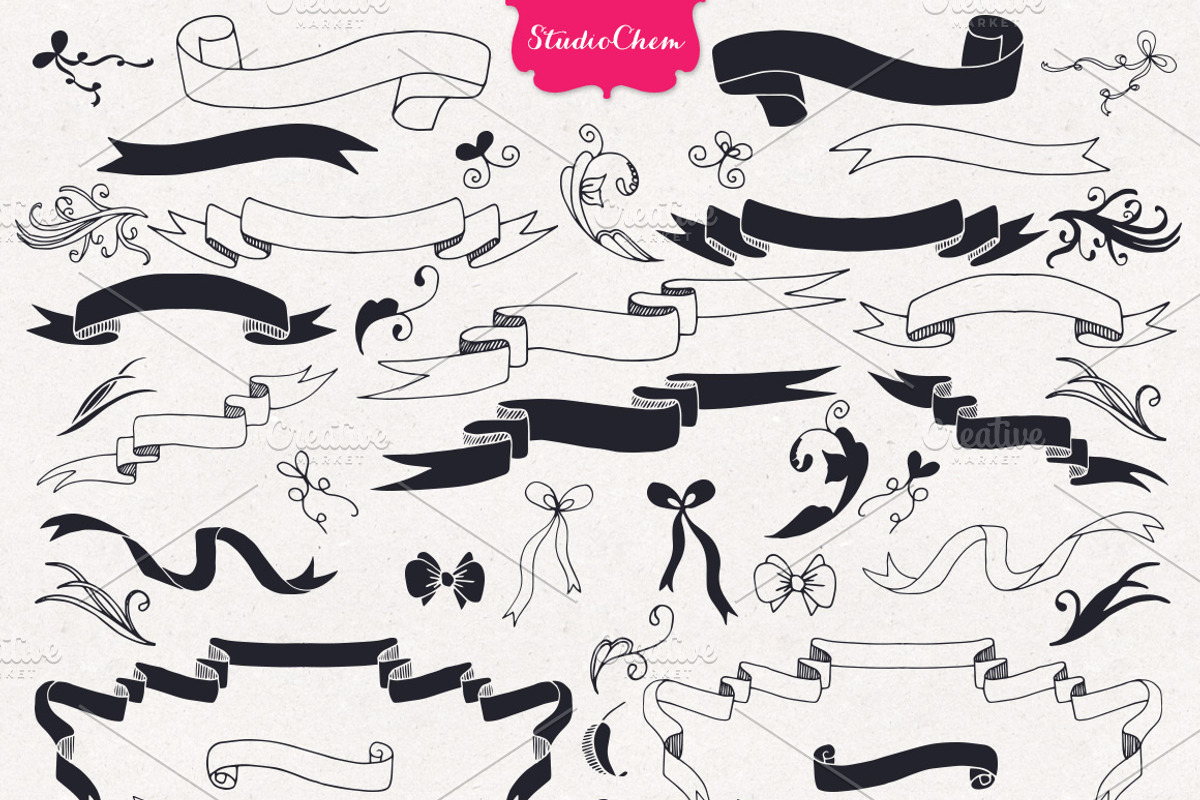 HUGE Hand drawn Nature Pack Elements, an Illustration by StylishDesignMe (Photo 4 of 5)