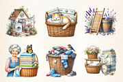 Spring Laundry Clipart, a Seasonal Illustration by DreamArtGraphic (Thumbnail 3 of 4)