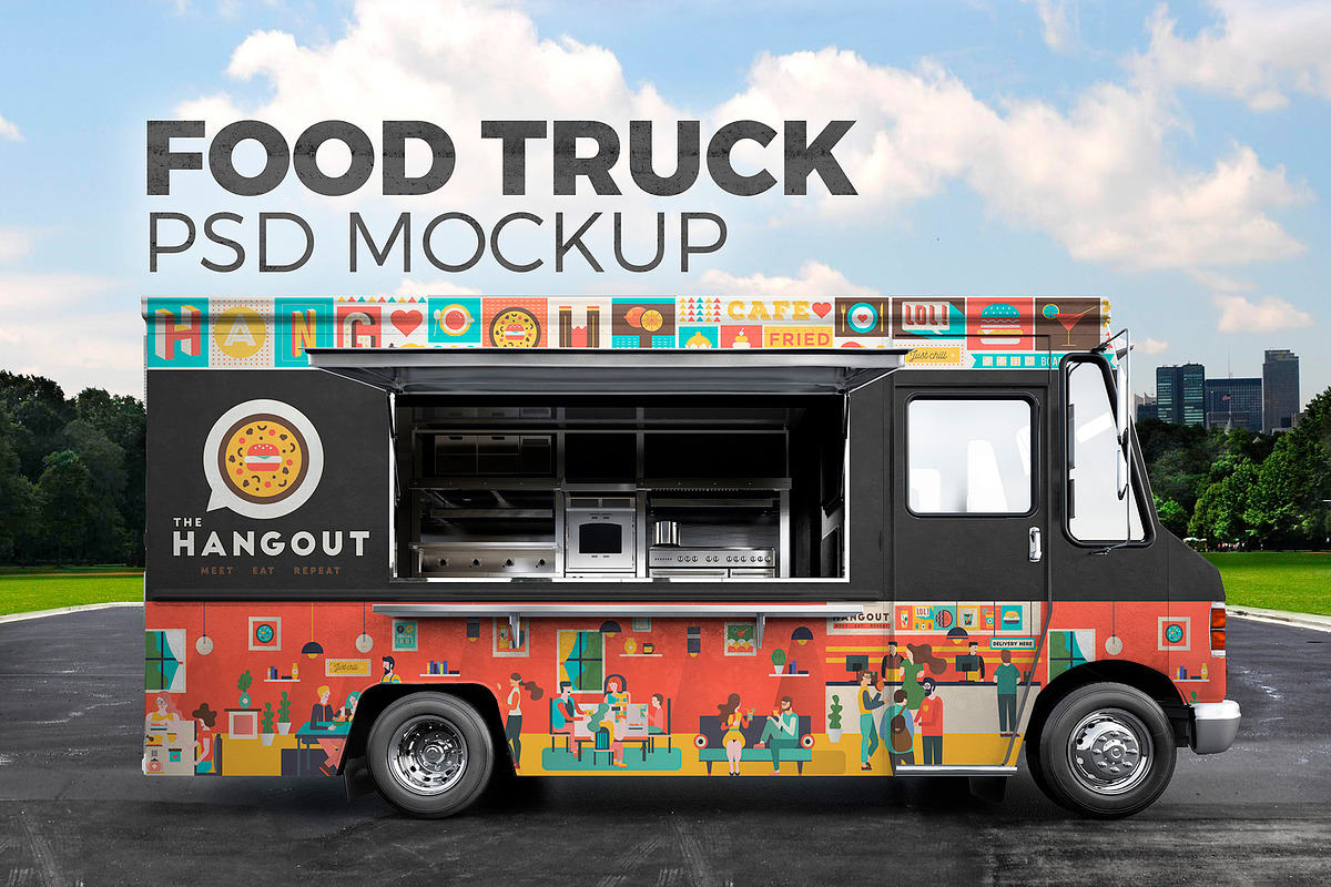 Food truck. PSD Mockup, a Mockup by Egor Shkolnikov (Photo 1 of 6)