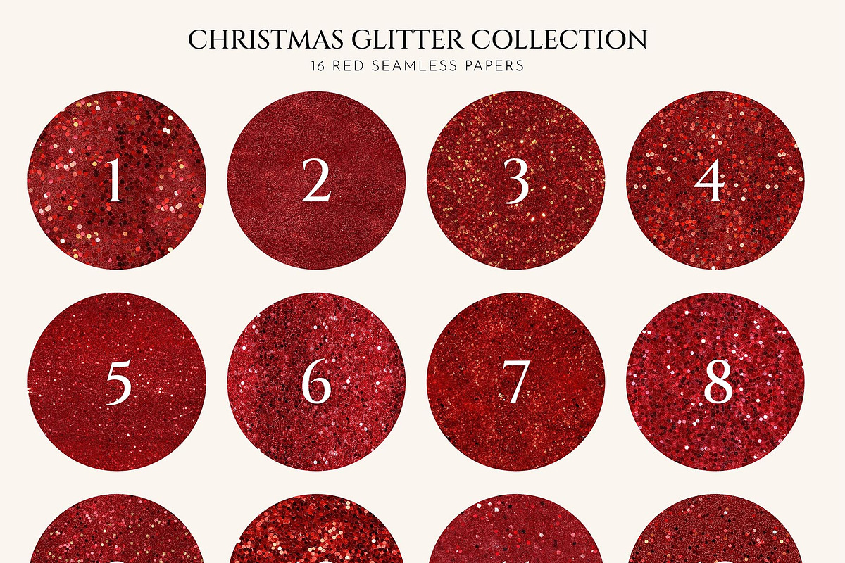Christmas Glitter Seamless Textures, a Texture Graphic by Julia Dreams (Photo 3 of 7)