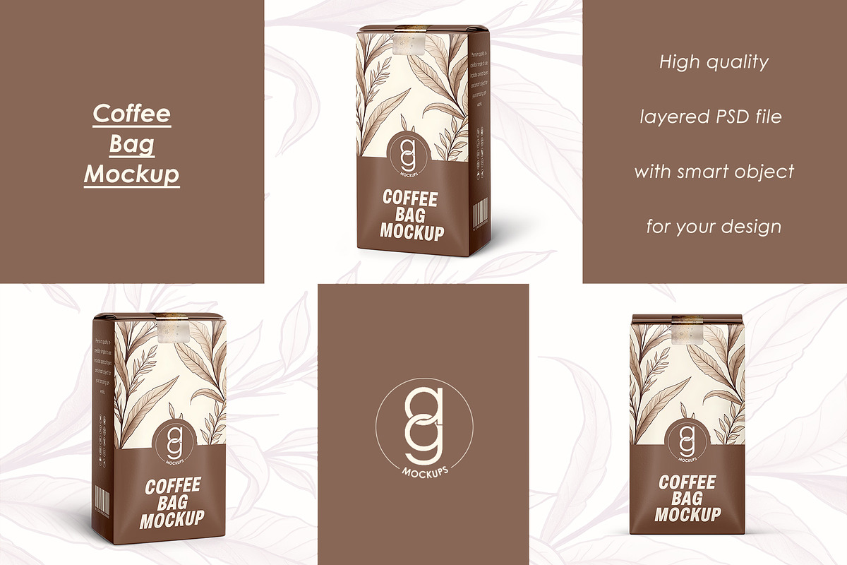 Coffee Bag Mockup, a Packaging Mockup by AG Mockups (Photo 1 of 3)