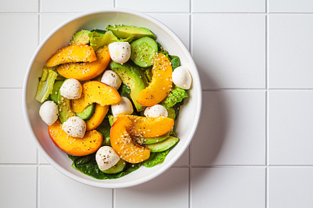 Summer peach salad with avocado, a Food & Drink Photo by vaaseenaa