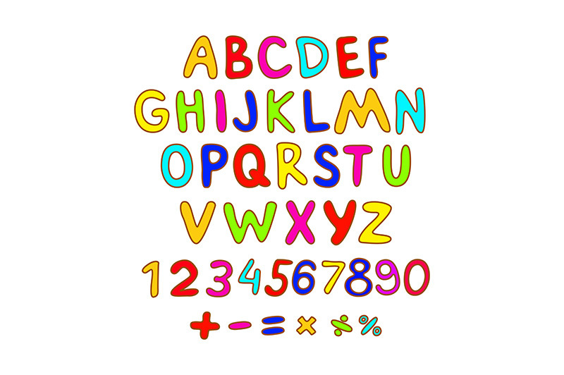 Alphabet font color for children ABC, a Background Graphic by Rommeo79