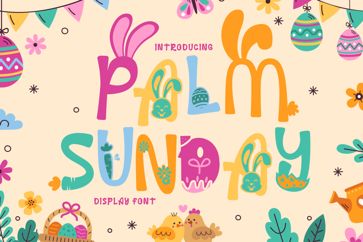 Palm Sunday - Quirky Easter Day Font, a Font by PutraCetol Studio (Photo 1 of 11)