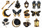 Watercolor Gilded Reverie Clipart, an Illustration by Dream Creation (Thumbnail 2 of 5)