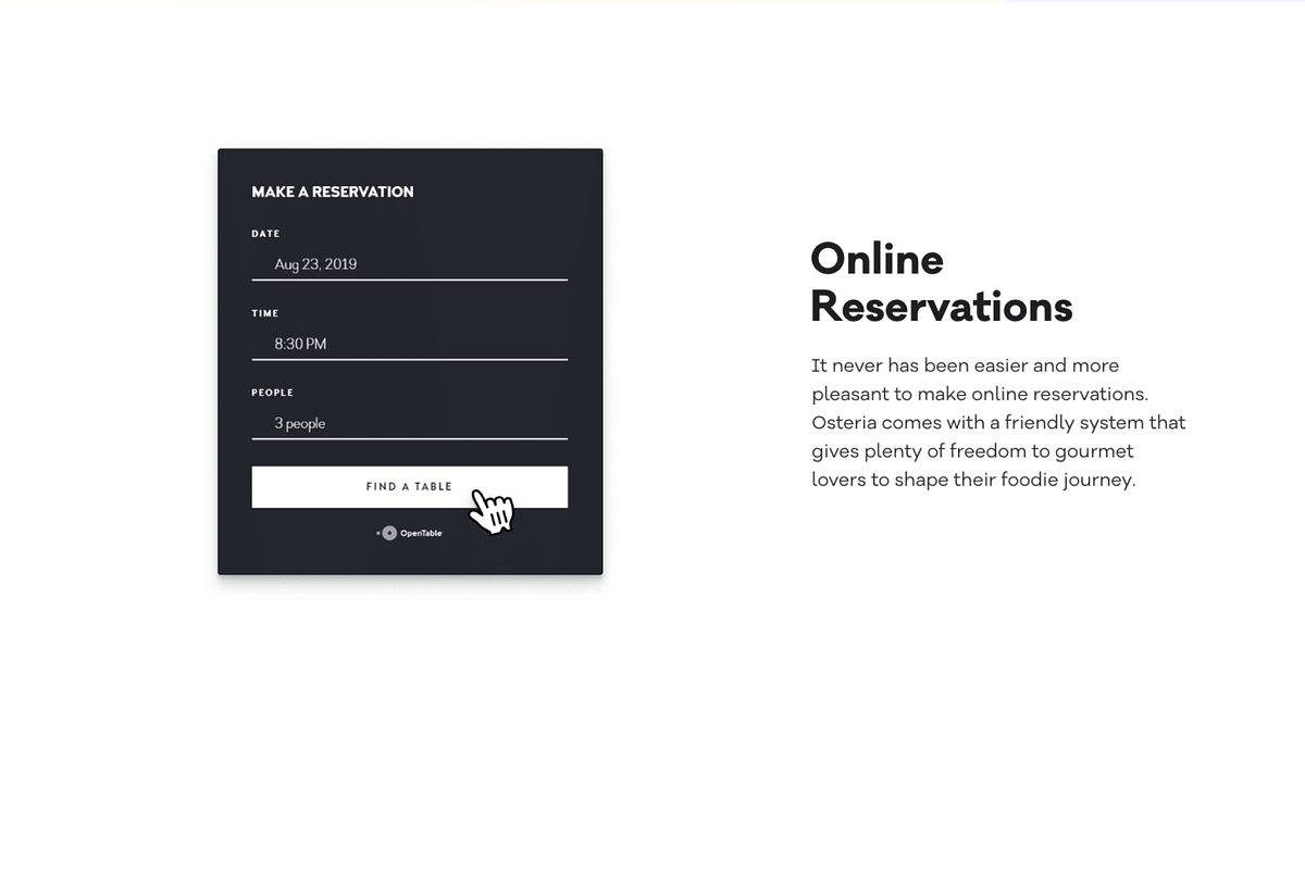Osteria - Restaurant WordPress Theme, a WordPress Template by Pixelgrade (Photo 4 of 5)