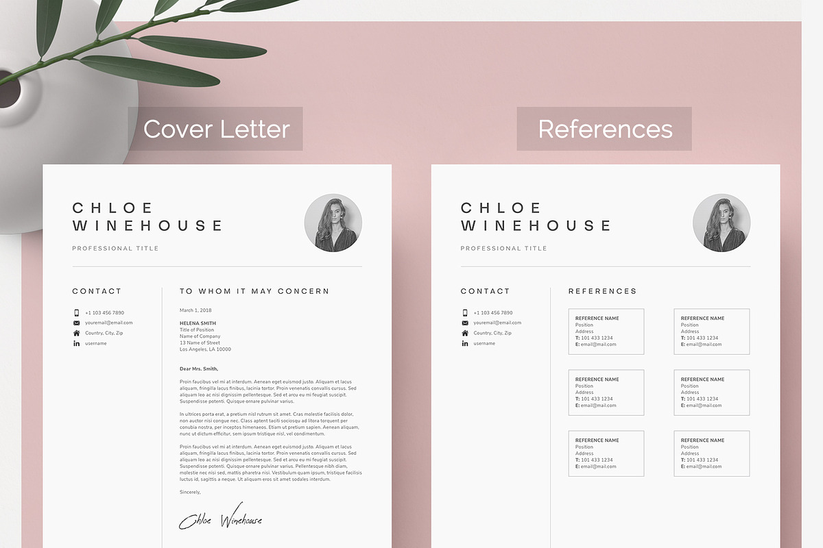 Word Resume & Cover Letter Template, a Resume Template by DemeDesign (Photo 3 of 7)