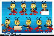 Super Little Bee - In 9 Poses, an Animal Illustration by DesignWolf (Thumbnail 2 of 2)