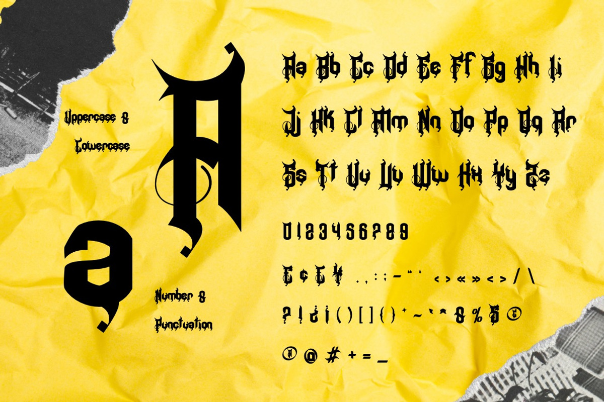 Vhamoku - Classic Blackletter Font, a Blackletter Font by Dhabee (Photo 2 of 15)