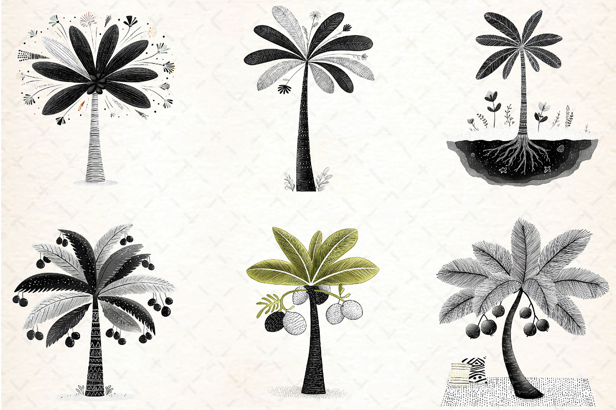 Watercolor Tropical Palm Trees, an Illustration by DreamCafeArt (Photo 5 of 8)