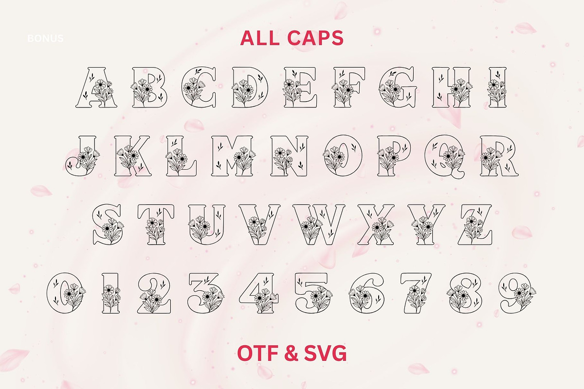 Daisyfolk - Floral Decorative Font, a Serif Font by AnningArts (Photo 7 of 7)