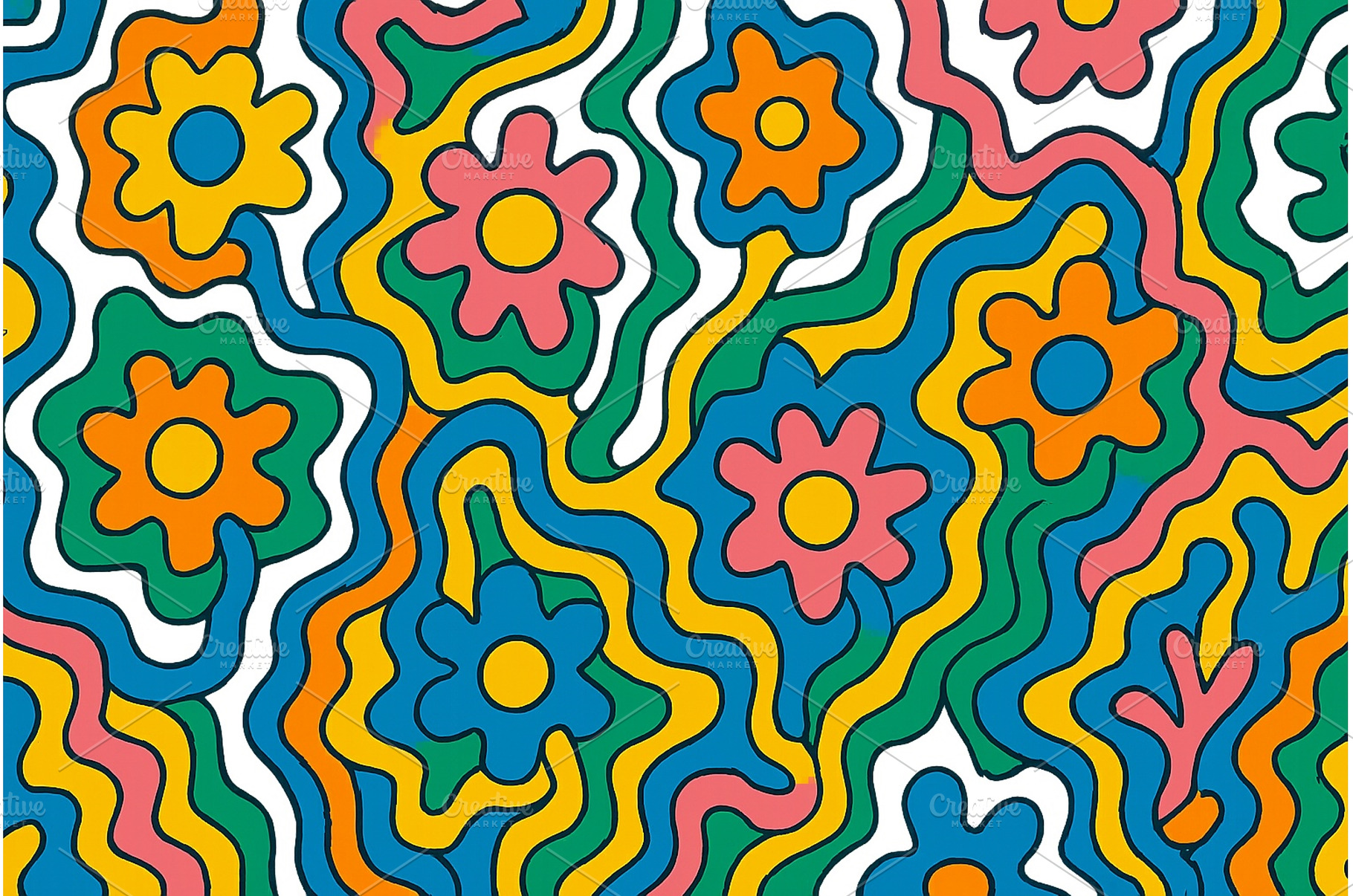 Vibrant abstract floral pattern, a Nature Photo by ZinetroN
