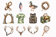Hunting And Fishing Clipart, an Illustration by Design Market (Thumbnail 2 of 5)