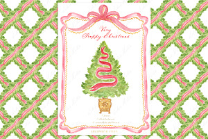 Very Preppy Christmas Tree Clipart