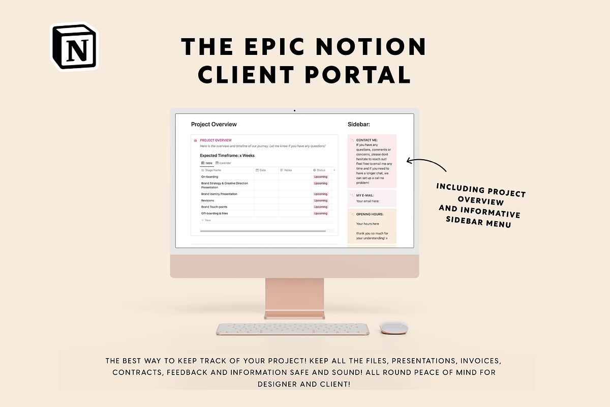 Epic Notion Client Portal Template, a Templates & Theme by DesignbyAyelet (Photo 4 of 4)