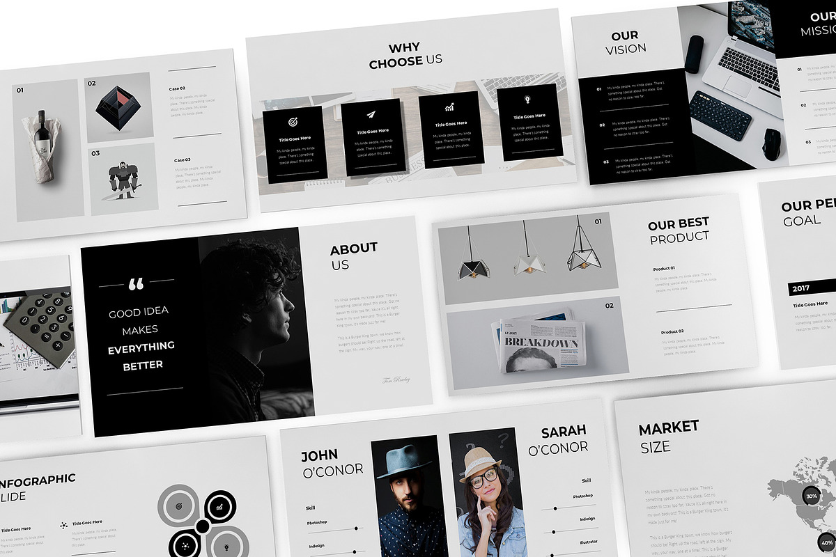 Pitch Deck Keynote Template, a Presentation Template by Incools Stokie (Photo 1 of 9)