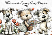 Whimsical Spring Dog Clipart PNG, an Illustration by Craft Nest (Thumbnail 1 of 11)