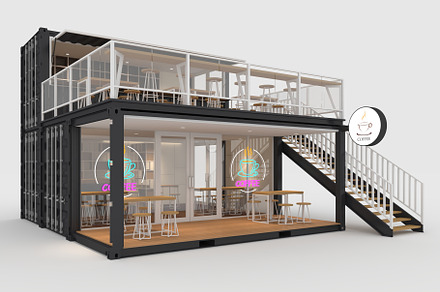 3D Model Container Cafe 7, an Architecture 3D Model by SR 3D Visual