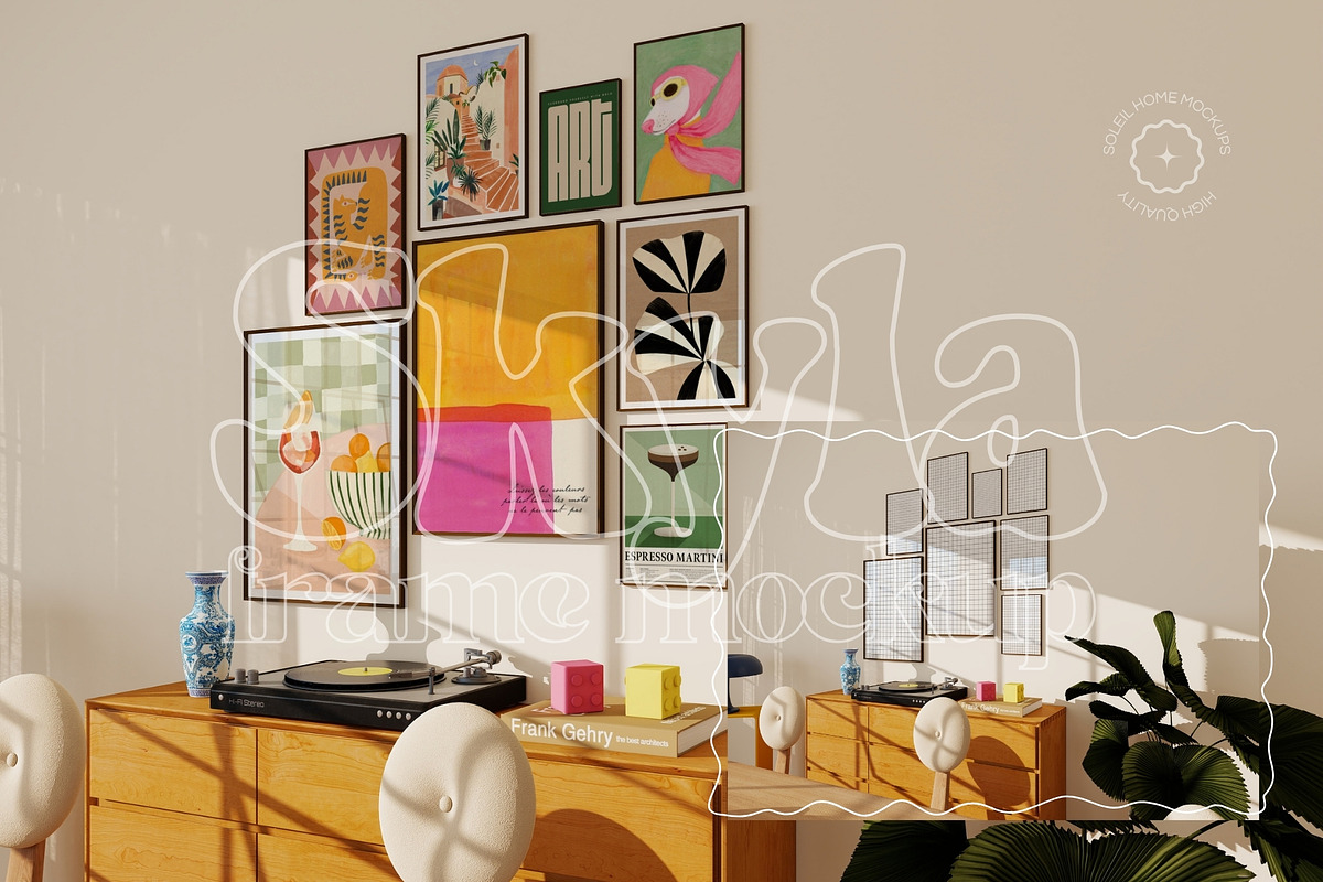 SKYLA | Colorful frame mockup bundle, a Household Mockup by SoleilHomeMockups (Photo 5 of 15)