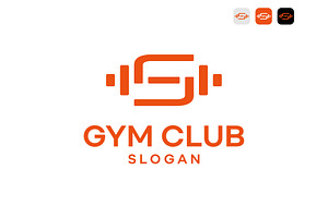 Letter S Barbell Gym Logo, a Branding & Logo Template by ika trisiana