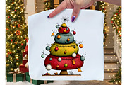 Whimsical Christmas Tree Clipart PNG, an Illustration by Dream Creation (Thumbnail 5 of 7)