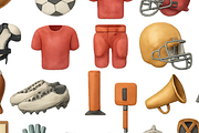 American Football Gear Set, an Object Graphic by RT Studio (Thumbnail 2 of 4)
