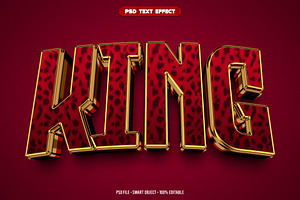 King 3D editable text effect, a Layer Style Add-On by Hello Muh