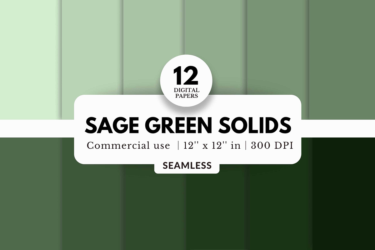 12 Sage Green Solid Digital Papers, a Background Graphic by NorthWindPixels (Photo 1 of 4)