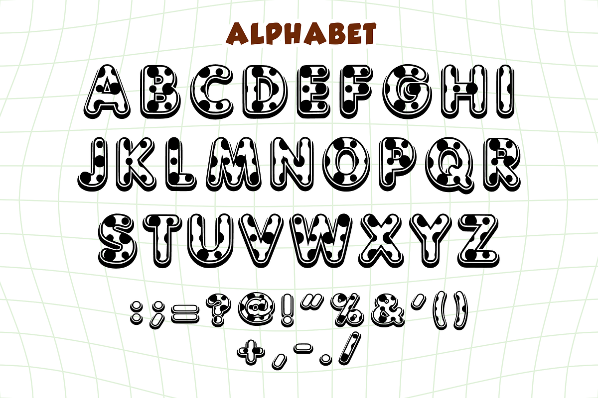 Polka Milk - Display Font, a Font by KiddoGlyphs Studio (Photo 3 of 3)