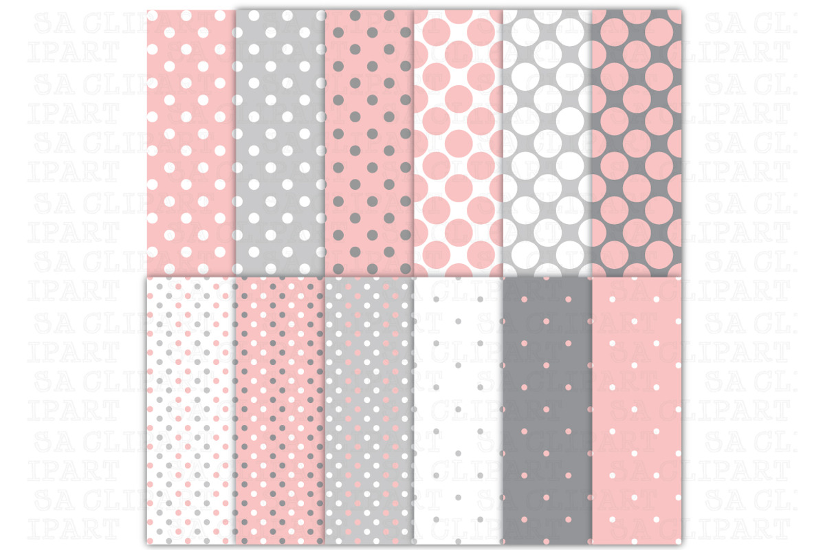 Polka Dots Digital Papers Pack, an Illustration by SA ClipArt (Photo 1 of 3)