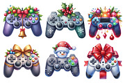 Christmas Gaming Controllers clipart, an Illustration by Designworld (Thumbnail 3 of 6)