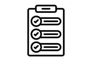 Task clipboard black icon, an Outline Icon by Creative priyanka