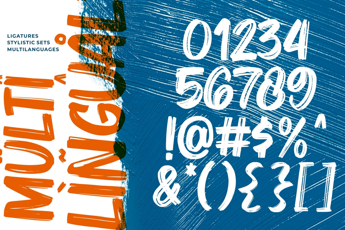 Bruzh - Handbrush Font preview 6