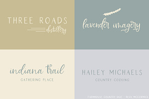 Farmhouse Country Rustic Font Duo