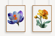 Watercolor Spring Flowers Clipart, an Illustration by Libby Wishes (Thumbnail 2 of 7)