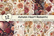Autumn Heart Romantic Digital Paper, a Pattern Graphic by FloridPrintables (Thumbnail 1 of 9)
