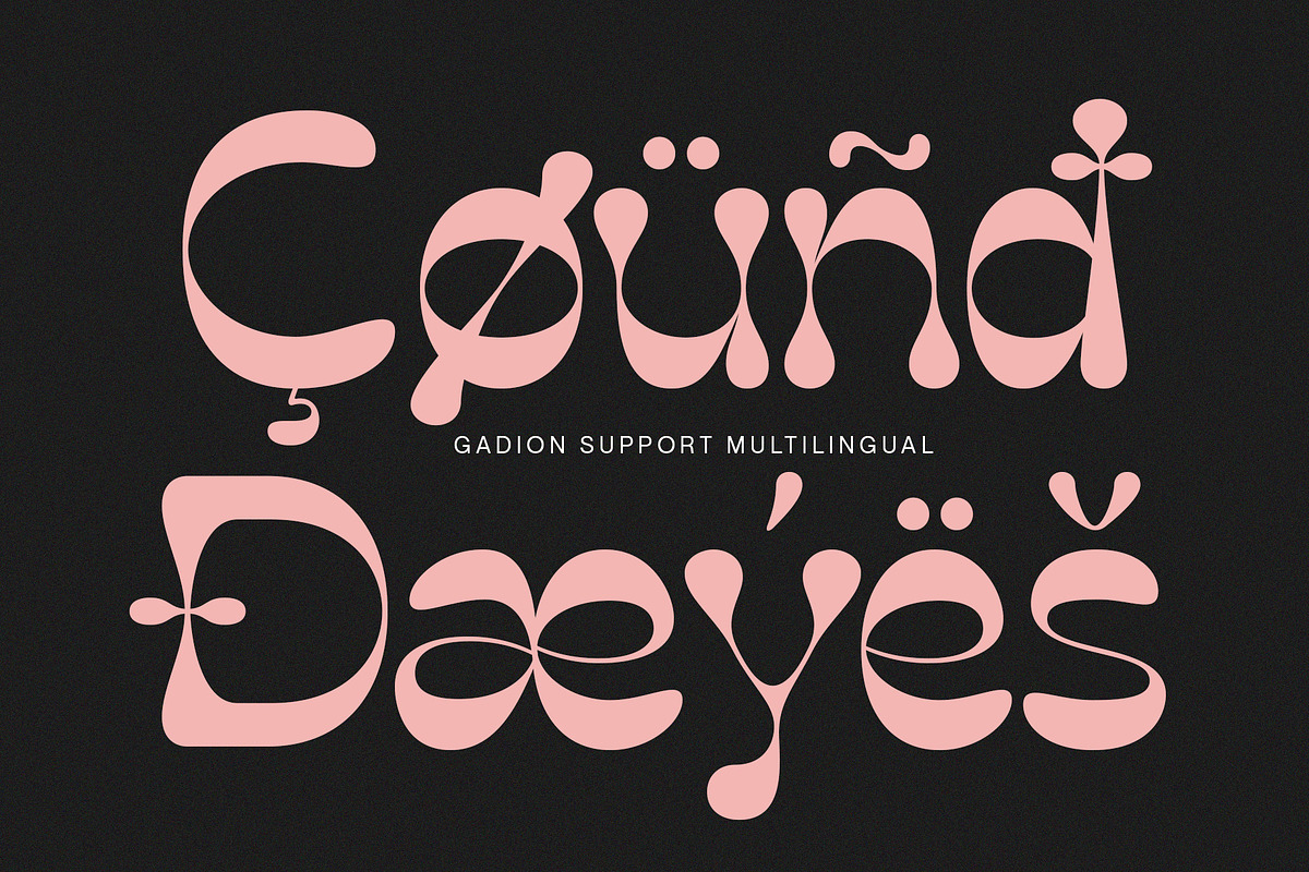 Gadion – Psychedelic Typeface, a Sans Serif Font by Craft Supply Co. (Photo 5 of 8)